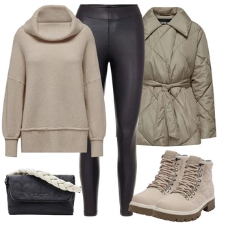 Outfity na zimu Midi s Šedá/Černá/Hnědá/Bílá/Červená Pieces "Outfity na zimu"