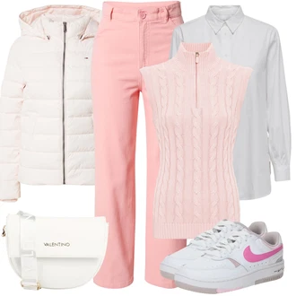 Cyklistika Outfit s Růžová/Fialová Vest bez Rukávů/Vlněná Vest/Moderní Svetrová Vest/Jemně Pletený Svetr/Lehký Prslušenství felix hardy "Outfity na zimu"Look: Cyklistika, Golf