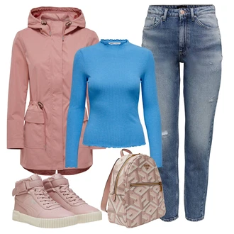 Trendový Outfit s Růžová Teniska Kožené Tenisky/Teniska teddy/Úzká Teniska/Zimní Tenisky Puma "Outfity na zimu"Look: Klasické, Ležérní, Trendový, Streetwear, Estetika, Safari, Sportovní