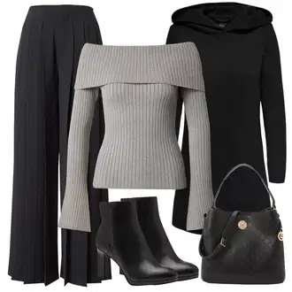 Outfit s Černá Přechodový Kabát/Softshellový Kabát/Kabát s Kapucí/Lodenový kabát/Scuba Kabát Only "Perfektní na zimu"