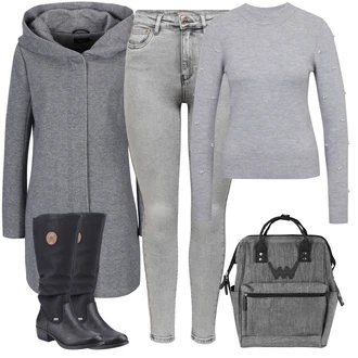 Outfity na zimu Pohodlný s Černá Rieker "Perfektní pro zimu"Look: Western, Premium, Ležérní, 60. Let, Šik, Pohodlný