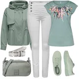 Dlouhé high waist džíny zimní outfity image