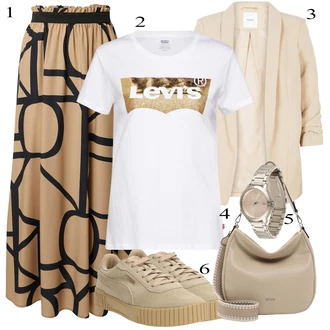 outfit mit Bež/Siva/Srebrna/Zlati Verižna ura/Pametna ura/Orodje za uro/Zapestna ura Lacoste "Zimski outfit"