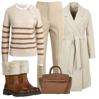 Pravá Kůže Outfit s Hnědá/Béžová Kozačka Kotníková Bota s Podšívkou/Ovčí Kožešinová Bota/Vycpaná Kozačka/Bota se širokým nohavici/Zimní kotníková bota/Zimní Kozačka z jehněčí kůže/Zimní bota Geox "Perfektní na zimu"