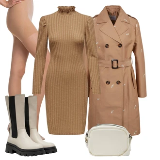 Dlouhé Outfit s Šedá/Hnědá/Béžová/Stříbrný/Bílá/Khaki Taška Přes Rameno/Pánská taška/Klasická Taška Přes Rameno/Brašna/Sportovní Taška Přes Rameno/Taška/Malá Taška Calvin Klein Jeans "Perfektní na zimu"