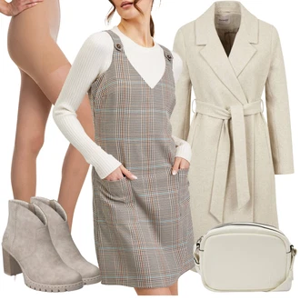 Dlouhé Outfit s Šedá/Hnědá/Béžová/Stříbrný/Bílá/Khaki Taška Přes Rameno/Pánská taška/Klasická Taška Přes Rameno/Brašna/Sportovní Taška Přes Rameno/Taška/Malá Taška Calvin Klein Jeans "Perfektní na zimu"