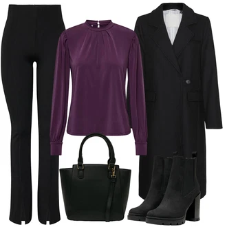 Rave Outfit s Černá Kozačka Kožená bunda/Bota na platformě/Kotníková Bota s Podšívkou/Kotníková Bota Na Podpatku/Chelsea Boty/Letní kotníková Kozačka/Zimní kotníková bota/Kožená kotníková bota/Bota na Platformě Only "Perfektní na zimu"Look: Bar, Rave