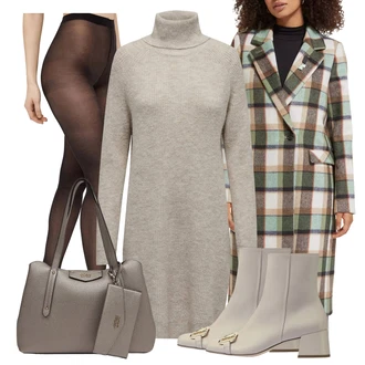 Outfit s Hnědá/Béžová/Fialová Kožená kotníková bota/Vintage Kotníková Bota/Letní kotníková kozačka Högl "Perfektní na zimu"
