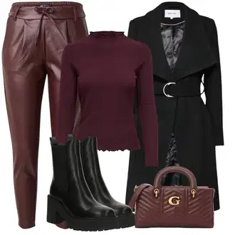 Outfit s Černá Bota Chelsea Boty/Bota na platformě/Bota na Platformě Guess "Perfektní na zimu"