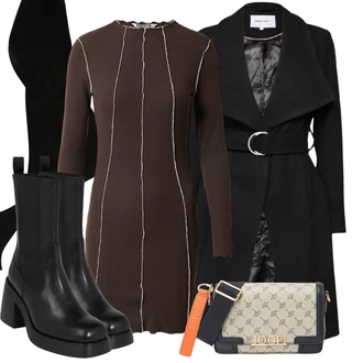 Outfit s Černá Kozačka Kotníková Bota s Podšívkou/Chelsea Boty/Ovčí Kožešinová Bota/Kožená kotníková bota/Špičatá Kozačka/Klasická Kozačka/Motorkářská bota/Vintage Kotníková Bota Vagabond Shoemakers "Perfektní na zimu"