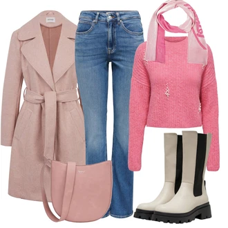 Outfity z džínu s Modrá/Světle modrá Pánské tričko/Zvonové Džíny/Džíny s Nízkým Sedem/Džíny s Rozparkem Only "Perfektní na zimu"