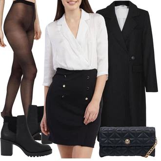 Outfity na zimu s Fialová/Růžová/Bílá orsay, Černá/Tmavě modrá/Hnědá/Bílá Taška Přes Rameno/Bagetová taška/Peněženka/Malá Taška/Sportovní Taška Přes Rameno/Ledvinka/Dopisová peněženka orsay "Perfektní na zimu"