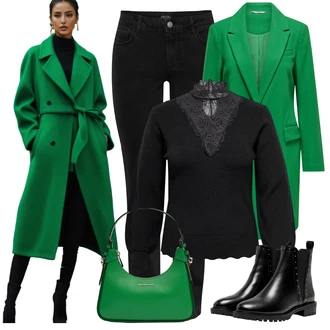 Outfit s Zelená michael kors "Perfektní na zimu"