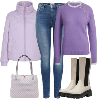 Outfit s Šedá/Fialová Udržitelná bunda/Nylonová bunda/Větrovka/Trenérská bunda/Ripstop bunda/Otočná Bunda/Jarní bunda top secret "Perfektní na zimu"