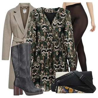 Outfit s Černá Punčocháče Podpůrný punčocháč/Punčocháče/Punčocháče Velká Velikost/Vlněný punčocháč/Zimní punčochy Pieces "Perfektní na zimu"