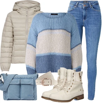 Outfit s Sveter Oui "Praktický vzhled"