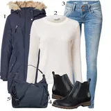 Denim outfits Bela Zima za dame image