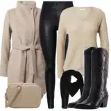 Crne Bershka čizmice outfiti image