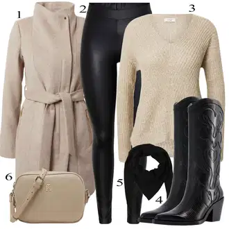 outfit mit Temno rjava/Črna/Modra/Rdeča Jahalni Škorenj/Široki škorenj/Gležnar Kavbojski gleženj/Nagubani Škorenj/Dolg Škorenj bershka "Obleka za prosti čas"