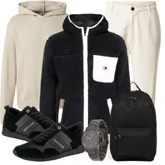 Outfit mit Khaki/Beige/Weiß Loose fit Jeans/Dad Jeans/Mom Jean/Formelles Hemd/Vintage Jeans/Bundfaltenjeans/Sweatjeans/Cropped Jeans/Thermojeans/Tapered-Jeans/Musselin Hose/Baumwollhose/Leinenhose/Twill Hose/Cordhose/Boyfriend Hose/Gerade Hose guido maria kretschmer men "Sportlich Outfit"