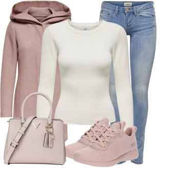 Outfit sa Pink/Ljubičasta/Smeđa Kaput s Kapuljačom/Kaput od Vunenog Flisa/Kaput od Kašmira/Pleteni Kaput/Zimski Kaput Vuneni kaput/loden kaput/Pleteni Flis Kaput Only "Outfit za zimu"