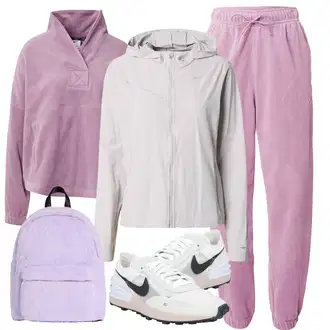 Outfit s Šedá/Khaki/Hnědá/Béžová Sportovní Bund/Tréninkové Bundy/Funkční Bunda/Lehké Bund/Reflexní Bund/Větrovka/Letní Bund/Bunda 2v1/Jarní bunda Nike "Sportovní zimní outfit"