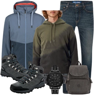 Stiefel Outfits mit Grau/Weiß Jeans MAC "Street Style Outfit"
