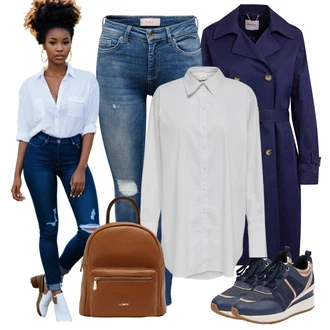 Outfit s Černá Geox "Pouliční styl oblečení"