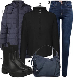 Black Outfits mit Tom Tailor "Obleka za prosti čas"