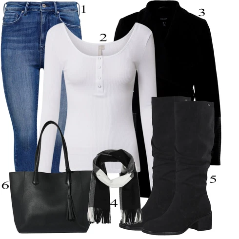 Svetlo modra Hlače kombinirajte z Modra/Temno modra/Svetlo modra Jeans Pajkice/Jeggings Only, Bela Pieces, VERO MODA, About You, Črna About You