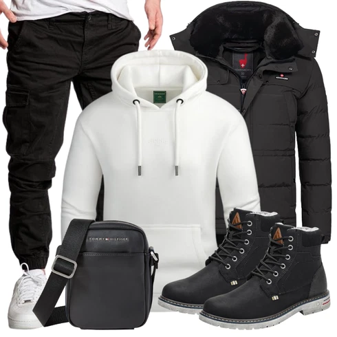 Blau Hose/Winter Parka Höhenhorn kombinieren