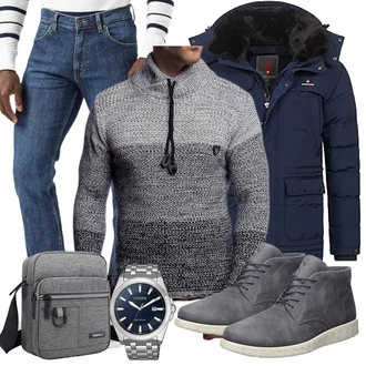 Winter Outfits Petite mit Grau Vohoney "Winter Outfit"