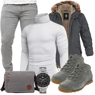 Winter Outfits Vintage mit Grau Unkategorisiert LOSMILE "Winter Outfit"Look: Sportlich, Classic, Indoor, Vintage