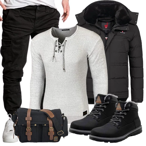 Blau Hose/Winter Parka Höhenhorn kombinieren