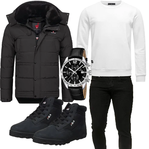 Blau Hose/Winter Parka Höhenhorn kombinieren