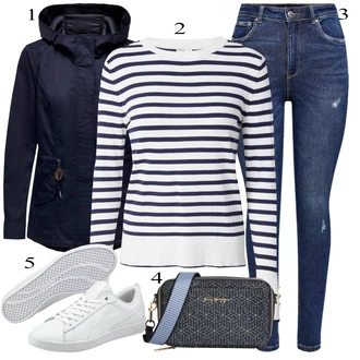 Denim outfits mit Temno modra/Modra Kavbojke z Razporkom/Usnjena Jakna/Usnjene Čevlje/Zimska jakna/Kavbojke na Poteg/Push up Kavbojke/Kavbojke Visokega Pasu/Kavbojke z Luknjo/Usnjene jakne/Ženske 7/8 Kavbojke/Gležnarji Only "Zimski outfit"