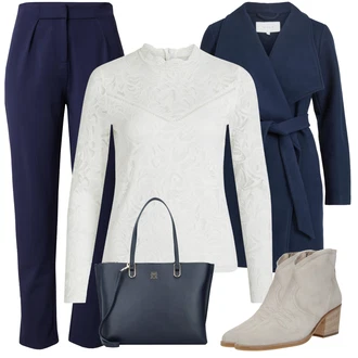 Kombinacije za zimu čipka sa Bijela/Krem Bluza i Tunika/Majica I Top Veći Broj/Pletivo Veći Broj/Bluza Veći Broj Vila "Zimski outfit"