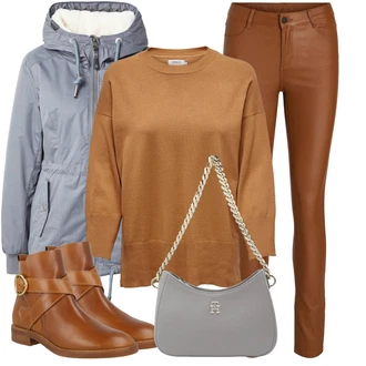Outfit s Hnědá/Béžová/Žlutá Vintage Kotníková Bota/Kožená kotníková Bota/Plochá Kotníková Bota/Letní kotníková kozačka See By Chloé "Vánoční outfit"