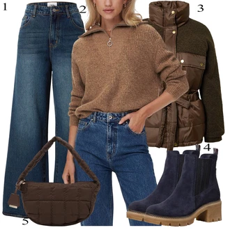 Black Outfits mit Črna/Rdeča "Zimski outfit"