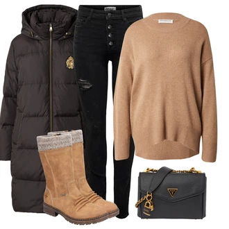 Grunge, Venkovní Outfit s Černá/Tmavě hnědá/Růžová/Hnědá/Červená Zimní Kabát/Dlouhý Zimní Kabát/Prošívaný kabát/Parka/Péřový Kabát/Kabát s Kapucí/Dlouhý Péřový Kabát/Kabát se Zipem Polo Ralph Lauren "Zimní look"Look: Univerzitní, Hip Hop, Nadrozměrné, Mom, Sportovní, Princezny, Armáda, Venkovní