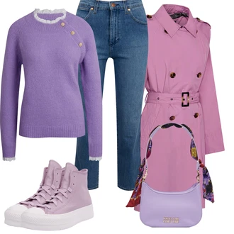 Outfit s Modrá/Zelená Wrangler "Zimní look"