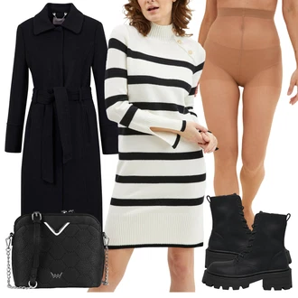 Outfity na zimu s Bílá/Fialová/Červená/Hnědá Svetrové Šaty/Dlouhé pletené šaty/Zimní Pletené Šaty/Šaty S Rolákem orsay "Zimni look"