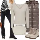 Bílé Desigual Džíny s Širokými Nohavicemi Outfity image