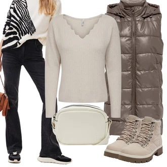 Dlouhé Outfit s Šedá/Hnědá/Béžová/Stříbrný/Bílá/Khaki Taška Přes Rameno/Pánská taška/Klasická Taška Přes Rameno/Brašna/Sportovní Taška Přes Rameno/Taška/Malá Taška Calvin Klein Jeans "Zimní look"