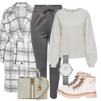 Outfity na zimu Pohodlný s Bílá nax "Zimní look"Look: Krásný, Vyšší společnost, Šik, Trendový, Pohodlný, Egirl, Sportovní, Lak, Fancy