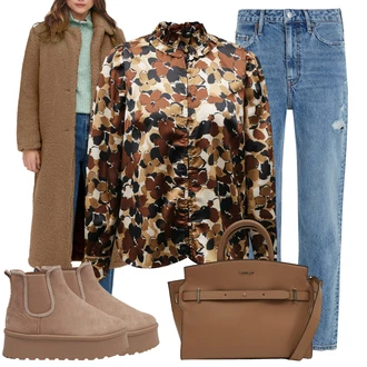 Outfity na zimu s Modrá/Světle modrá Zkrácené Džíny/Džíny s Dírou/Mom Jean/Džíny s Rozparkem/Girlfriend Džíny/Vintage džíny/Boyfriend Džínové kalhoty/Dad Džíny Tommy Hilfiger "Zimní look"