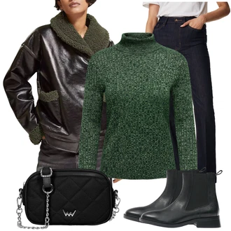 Outfit s Černá Geox "Zimní look"