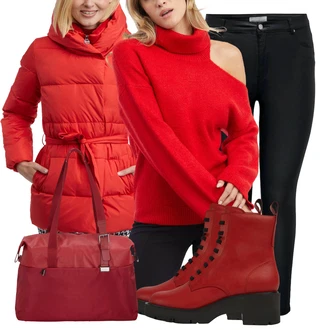 Outfit s Červená Camper "Zimní look"