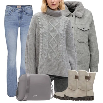 Flared Outfit s Šedá VERO MODA "Zimní look"