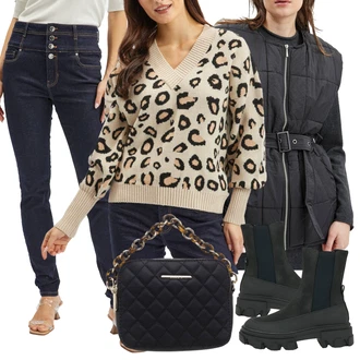 Outfit s ?erná/?edá/Hn?dá/Tmav? ?edá/Fialová Vest Pro?itý Prslu?enství/Dlouhá Vest/Krátká Vest/Puffer Vest Only "Zimní outfit pro volný ?as"